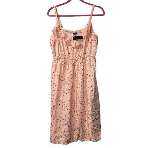 Torrid size 2 coral floral ruffle challis dress nwt